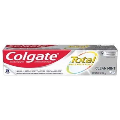 Colgate® Colgate Total Clean Mint Toothpaste 4.8oz / 136g 3 Colgate® Colgate Total Clean Mint Toothpaste 4.8oz / 136g