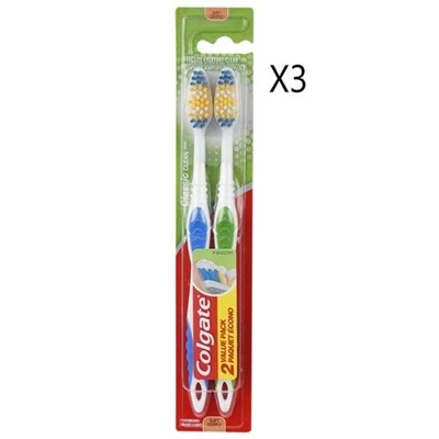Colgate® Colgate Classic Clean Soft Bristle Toothbrush 2 Count 3 Packs 3 Colgate® Colgate Classic Clean Soft Bristle Toothbrush 2 Count 3 Packs