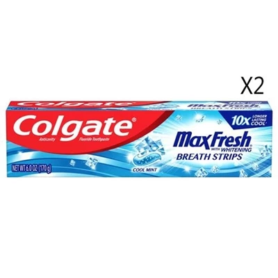 Colgate® Colgate Max Fresh With Whitening Toothpaste Cool Mint 2 Packs 3 Colgate® Colgate Max Fresh With Whitening Toothpaste Cool Mint 2 Packs