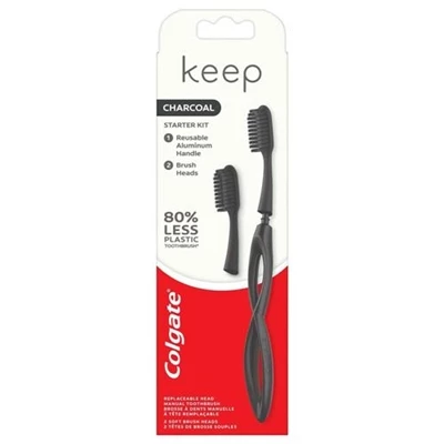 Colgate® Colgate Keep Manual Toothbrush Charcoal Starter Kit 3 Colgate® Colgate Keep Manual Toothbrush Charcoal Starter Kit