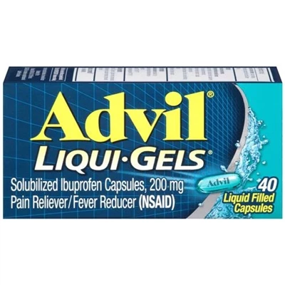 Advil® Advil Liqui Gels Pain Reliever Fever Reducer 40 Liquid Filled Capsules 3 Advil® Advil Liqui Gels Pain Reliever Fever Reducer 40 Liquid Filled Capsules