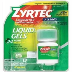 Zyrtec Allergy 24 Hour Relief 12 Liquid Gels