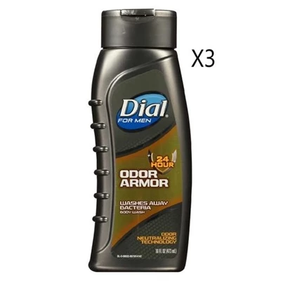 Dial® Dial For Men 24 Hour Odor Armor Body Wash 3 Packs 3 Dial® Dial For Men 24 Hour Odor Armor Body Wash 3 Packs