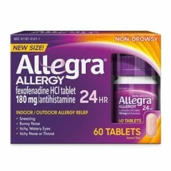 Allegra Allergy 24 HR Indoor Outdoor Allergies 60 Tablets
