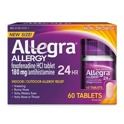 Allegra Allergy 24 HR Indoor Outdoor Allergies 60 Tablets 3 Allegra Allergy 24 HR Indoor Outdoor Allergies 60 Tablets