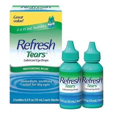Refresh Tears Lubricant Eye Drops Moisturizing Relief 2 Bottles 0.5oz / 15ml 3 Refresh Tears Lubricant Eye Drops Moisturizing Relief 2 Bottles 0.5oz / 15ml