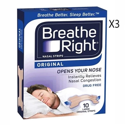 Breathe Right Original 30 Large Tan Strips 3 Packs 3 Breathe Right Original 30 Large Tan Strips 3 Packs