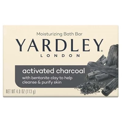 Yardley Activated Charcoal Moisturizing Bath Bar 4oz / 113g 3 Yardley Activated Charcoal Moisturizing Bath Bar 4oz / 113g